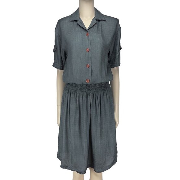 SAKS FIFTH AVENUE VTG Dark Academia Designer Professoral Retro Midi Dress‎ S - Picture 3 of 13